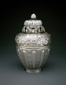 Ingefærkrukke med låg, ca. 1677 (sterling sølv) af Jacob Bodendick