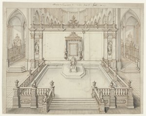 Tronesal i St. Bavokerk i Gent til indsættelse af den tyske kejser Karl VI i 1717 af Jacob Colin