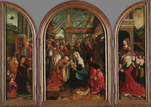 Tilbedelse af Magi. 1517 af Jacob Cornelisz van Oostsanen