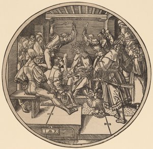 Kristus kronet med torne af Jacob Cornelisz van Oostsanen
