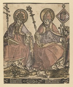 Hellige Silvester og Martinus Hellige med Anna i Drieën (serietitel) af Jacob Cornelisz van Oostsanen