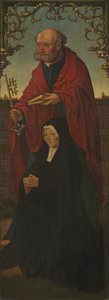 Sankt Peter og en donor, Sankt Thomas omvendt, 152025 af Jacob Cornelisz. van Oostsanen