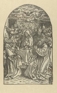 Helligåndens udgydelse The Life of Mary (serietitel) af Jacob Cornelisz van Oostsanen