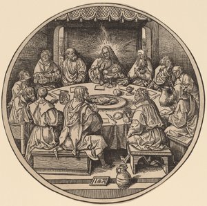 Den sidste nadver af Jacob Cornelisz van Oostsanen after Albrecht Dürer