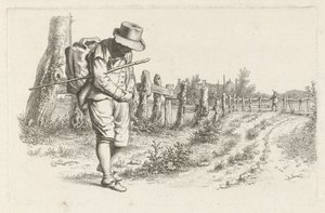 Rejsende på en landevej Studietryk / Etudes gravées (serietitel) af Jacob Ernst Marcus