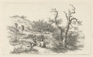 Illustratorer i et klitlandskab Studietryk / Etudes gravées (serietitel) af Jacob Ernst Marcus