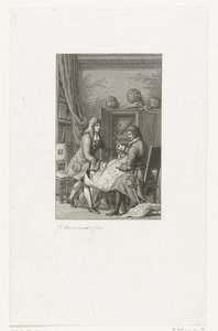 Zar Peter den Store og borgmester Nicolaes Witsen studerer et kort, 1814 af Jacob Ernst Marcus