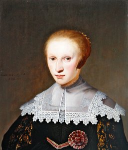 Et portræt af en ung dame på 10 1/2 af Jacob Gerritsz Cuyp