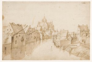 Vor Frue-over-Dijle-kirken i Mechelen af Jacob Grimmer (possibly)