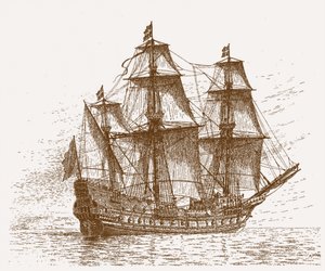 Det svenske flagskib Mars Makalös før slaget ved Gotland-Öland, 30-31 maj 1564, ca. 1908 af Jacob Hagg