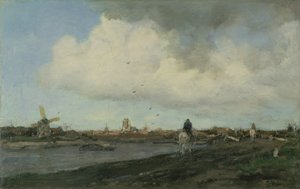 Landskab med vindmøller, 1890-5