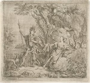Venus forsøger at stoppe Adonis fra at jage af Jacob Herreyns (I)