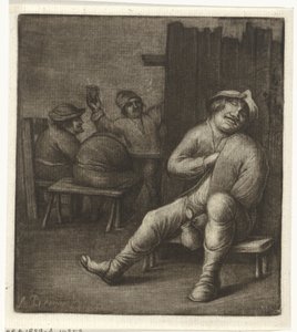 Sovende mand i en kro af Jacob Hoolaart