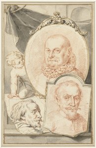 Portrætter af Roelant Savery, Frans Snijders og Theodoor Rombouts