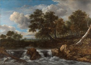 Landskab med vandfald Landskab med vandfald af Jacob van Ruisdael