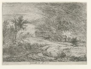 Landskab med en gård af Jacob van Ruisdael