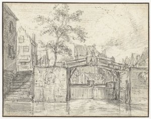Oude Haarlemmersluis (Old Haarlem Lock) på Martelaarsgracht, Amsterdam af Jacob van Ruisdael