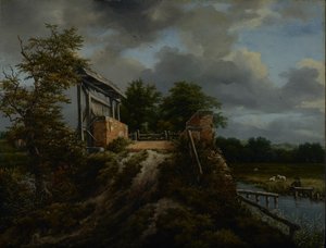 Bro med en Sluse, 1648-9 af Jacob van Ruisdael