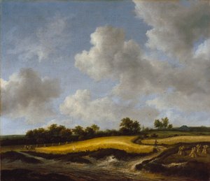 Landskab med en hvedemark, ca. 1660