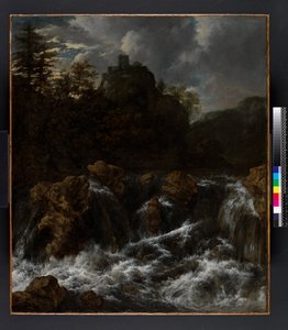 Landskab med vandfald, før 1682 af Jacob van Ruisdael
