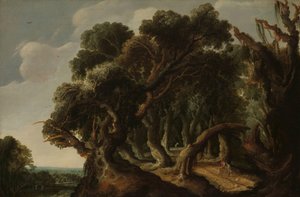 Skovklædt Landskab Landskab af Jacob Jacobsz van Geel (signed by artist)