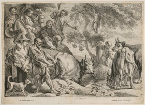 Cacus stjæler Herkules’ okse af Jacob Jordaens