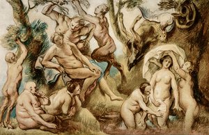 Diana bader af Jacob Jordaens