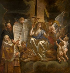 Menneskelig lov grundlagt på den guddommelige retfærdighed af Jacob Jordaens