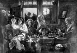 Muntert selskab af Jacob Jordaens