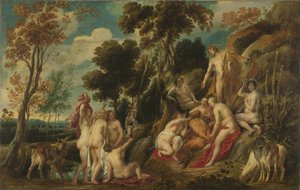 Marsyas mishandlet af muserne, 1630-1640 af Jacob Jordaens