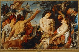 Meleager og Atalanta ... (maleri på lærred) af Jacob Jordaens