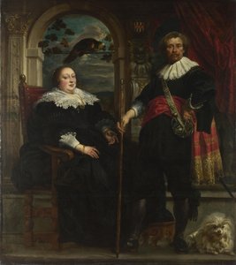 Portræt af Govaert van Surpele og hans kone, 1636-1637 af Jacob Jordaens