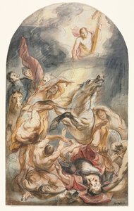 Konvertering af Saul med Kristus og korset af Jacob Jordaens