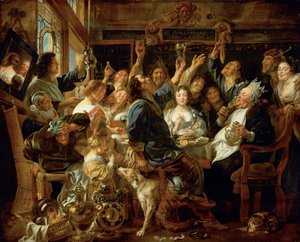 Bønnekongens fest af Jacob Jordaens