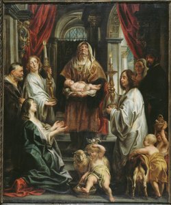 Præsentationen i templet. af Jacob Jordaens