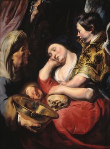 Magdalenas fristelse, ca. 1616-17 (olie på panel) af Jacob Jordaens
