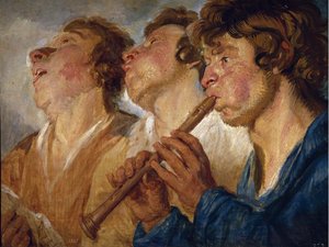 Tre Buskere af Jacob Jordaens