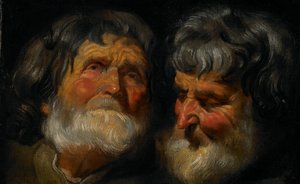 To studier af en gammel mands hoved af Jacob Jordaens