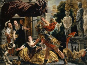 Ulysses truer Circe, ca. 1630-35 af Jacob Jordaens