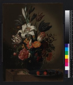 Vase med blomster af Jacob Marellus