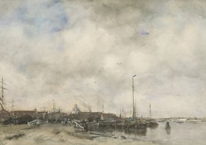 Udsigt over en by af Jacob Maris