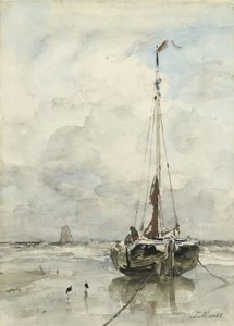 Fiskerens finger på stranden af Jacob Maris