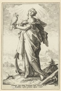 Hope (Spes) Dyderne (serietitel) af Jacob Matham (attributed to)
