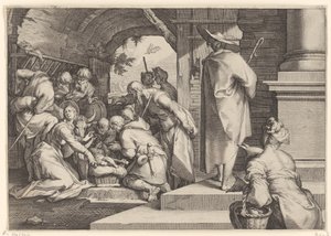 Tilbedelse af hyrderne af Jacob Matham