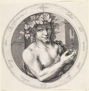 Bacchus met glas Venus, Bacchus en Ceres (series title) af Jacob Matham