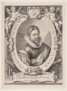 Jan van de Velde den ældre, kalligraf i Haarlem af Jacob Matham