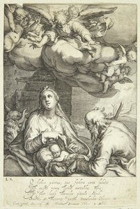 Jesu fødsel af Jacob Matham