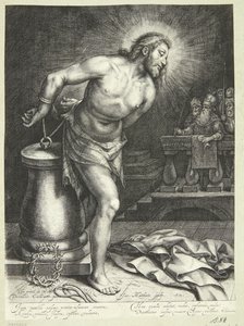 Jesus ved søjlen (efter hudflettelsen) af Jacob Matham