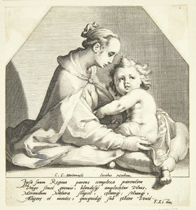 Jomfru Maria med barn af Jacob Matham