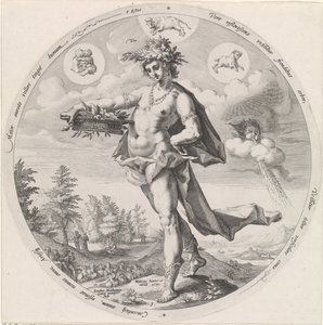 Forår (langt) Ver (titel på objekt) De fire årstider (serietitel) af Jacob Matham
